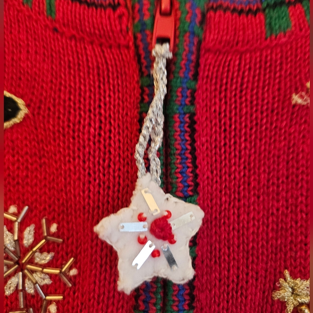 Vintage Heirloom Collectibles Scottie Dog Christmas Sweater Size Medium - Picture 3 of 10